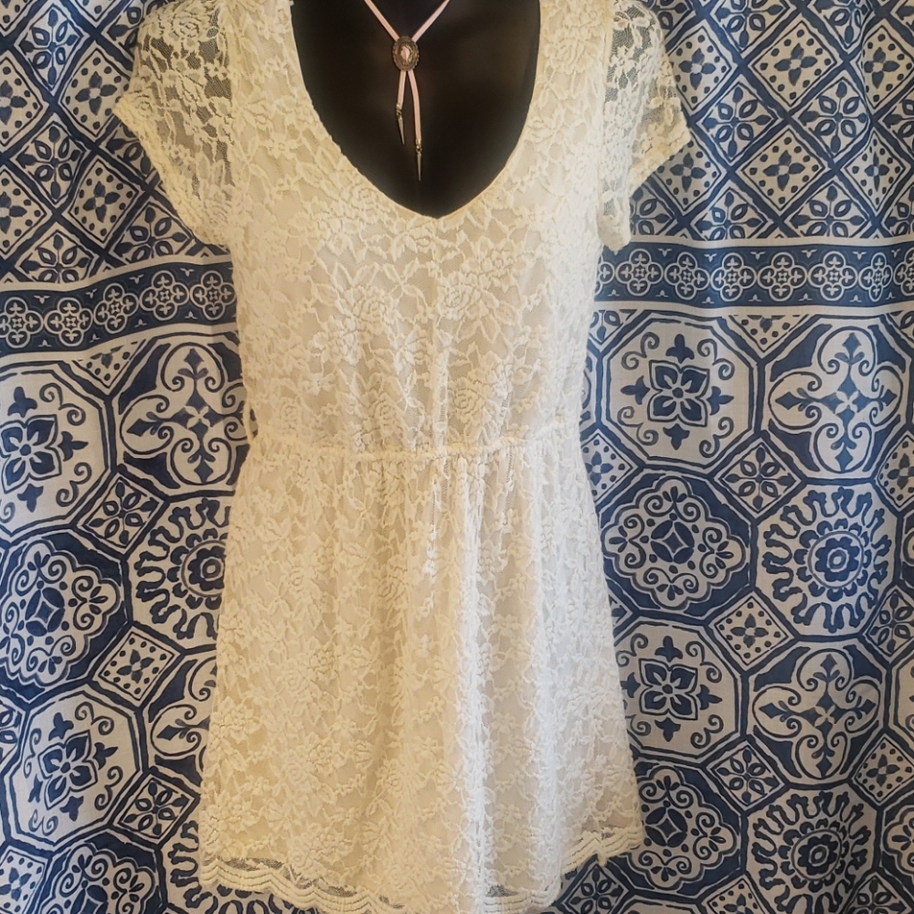 American Rag | Large | White Lace Detailed Dress - Picture 3 of 8